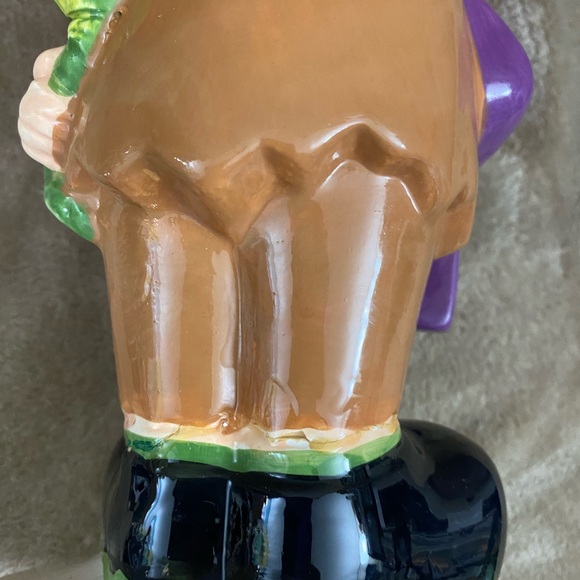 10” Halloween Pumpkin Ceramic Decorative Statue Bowl - Picture 13 of 16